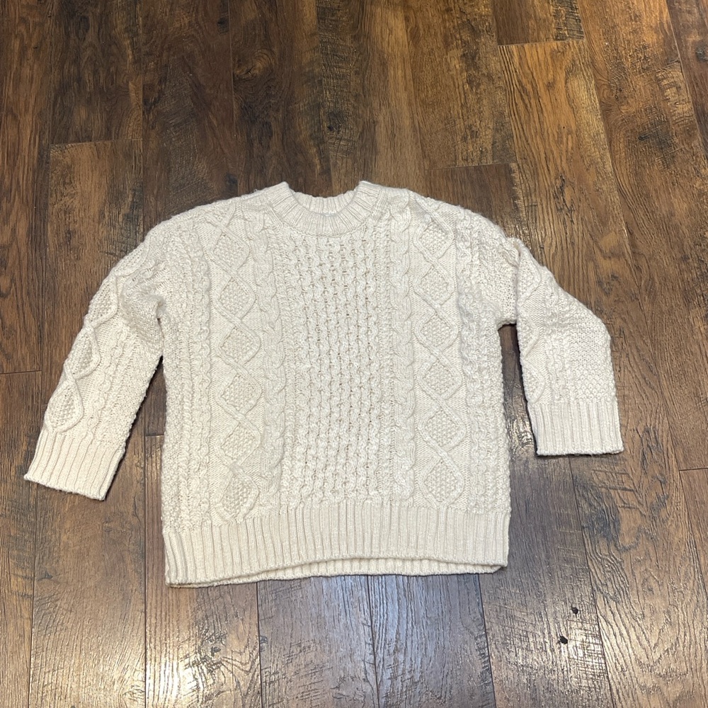 Madewell Cable-Knit Oversized Sweater XS